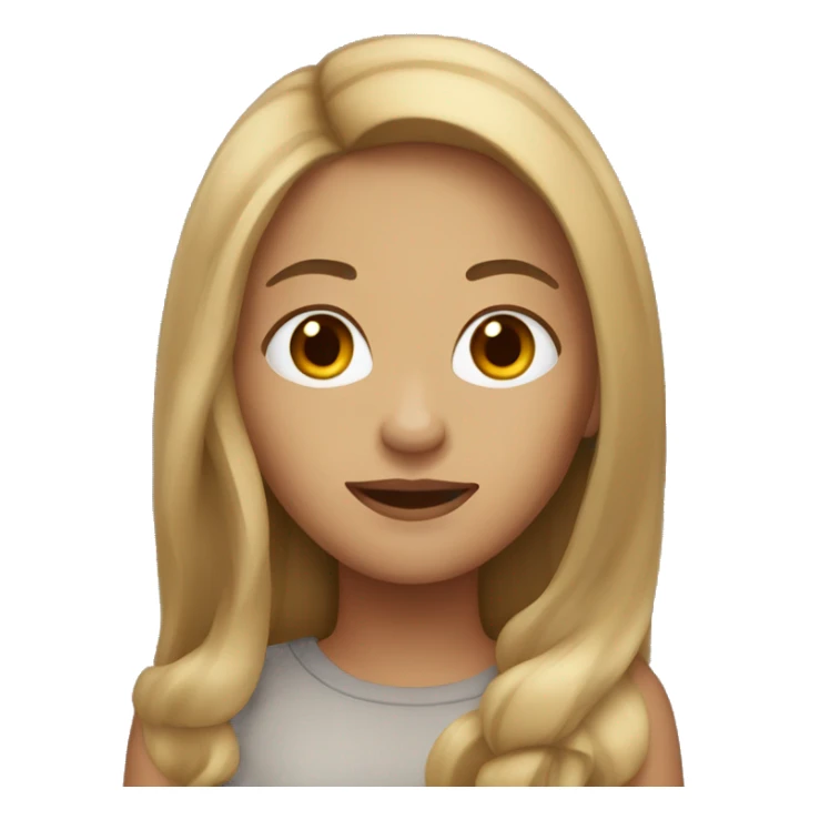 woman with long light brown hair sticker