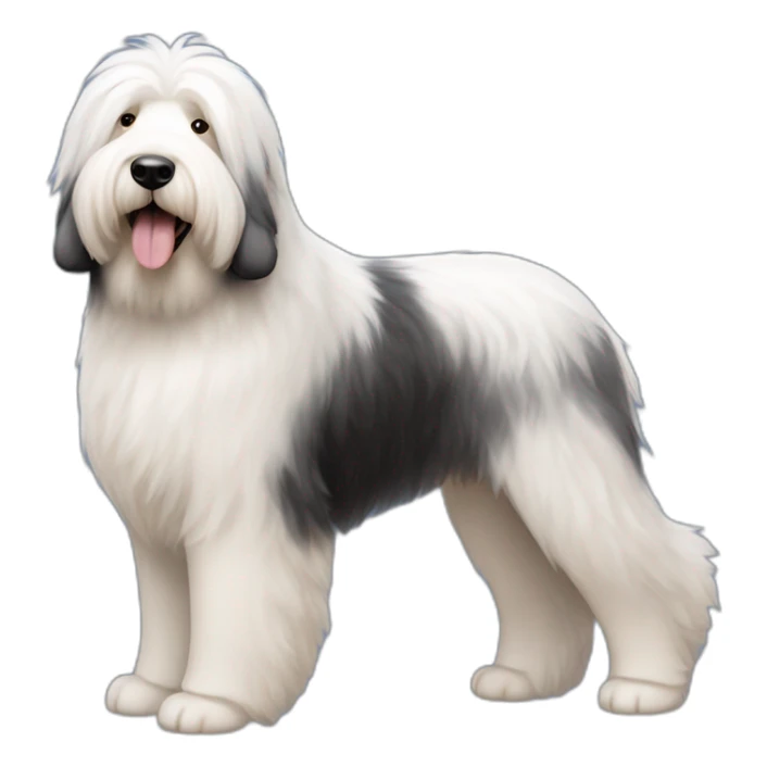 Dog old english sheepdog full-height sticker