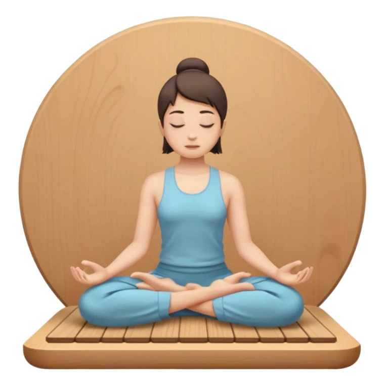 person in meditation pose on a stylized nail board sticker