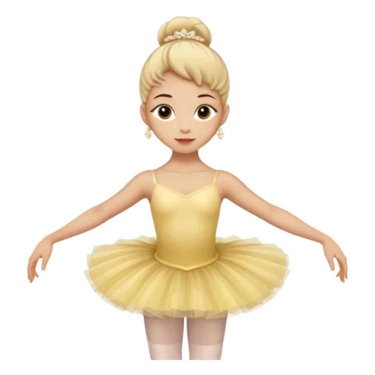 Ballerina with yellow skin tone sticker