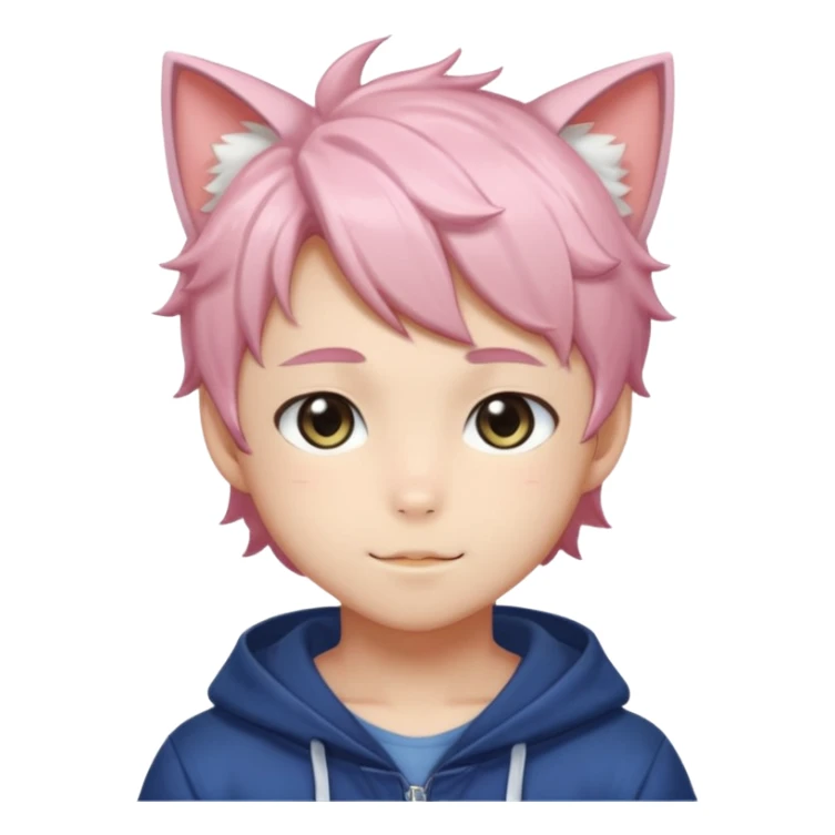 Shiny Blushing Cute Kawaii Handsome Shoujo Anime Catboy Trending Style Cottagecore  sticker