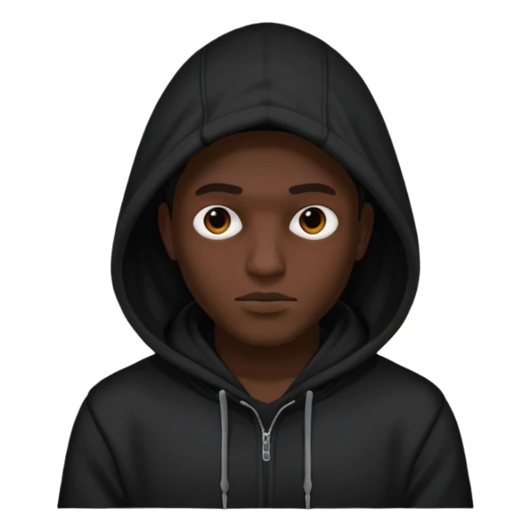 fullbody Mysterious man black hoodie shadow face sticker