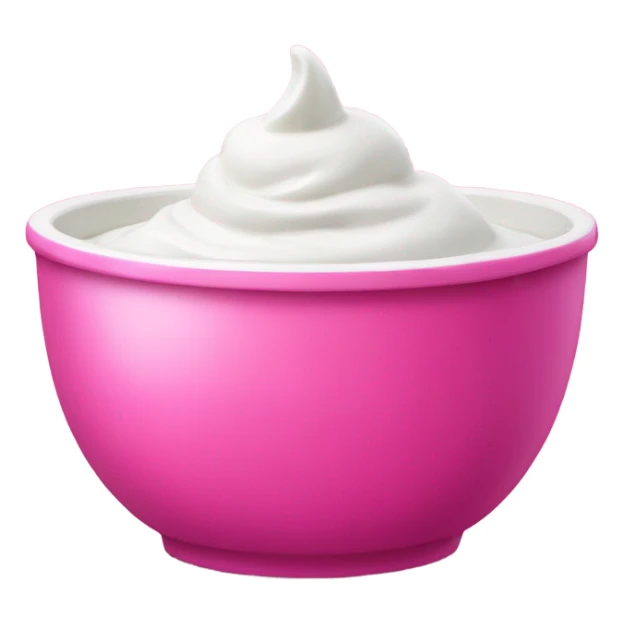 Hot pink bowl of yogurt  sticker
