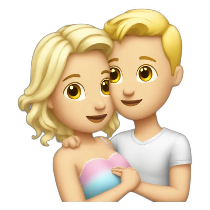 Gay Best friends & blond pregnant love sticker
