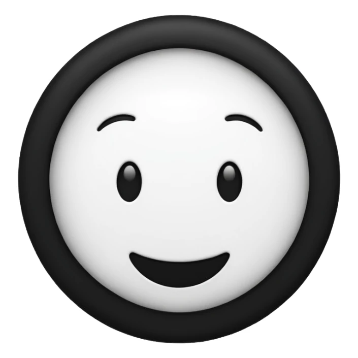 Hazme el emoji del mundo pero en blanco y negro sticker