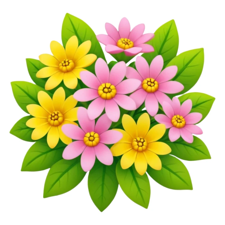 a beautiful pink and yellow bouquet sticker