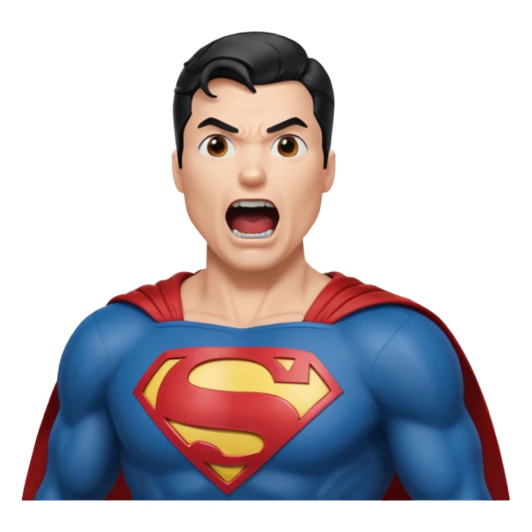 Superman the man of steel screaming  sticker