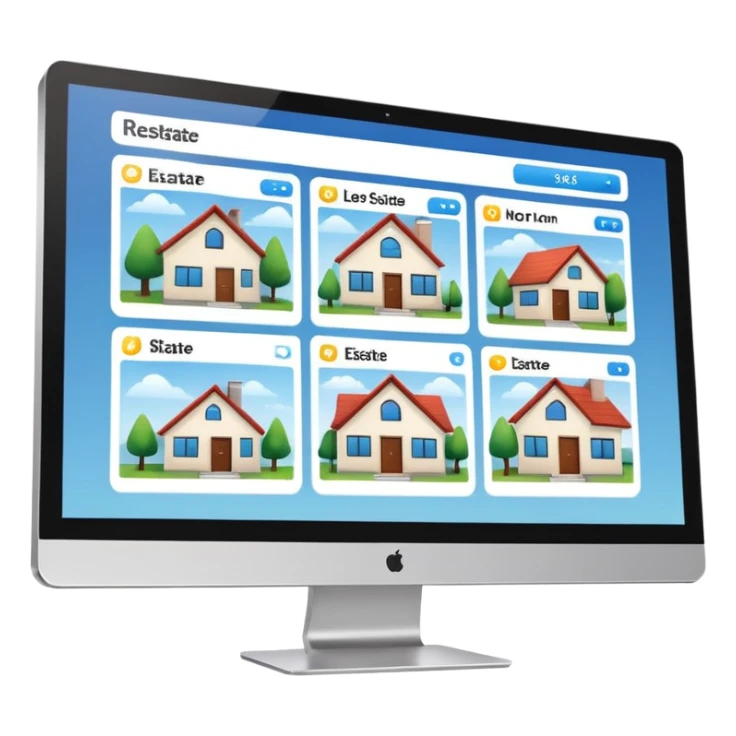 A pc monitor  real estate site sticker