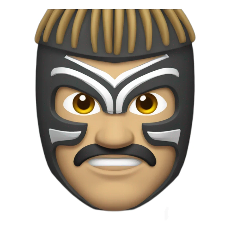luchador de sumo con cara agresiva sticker