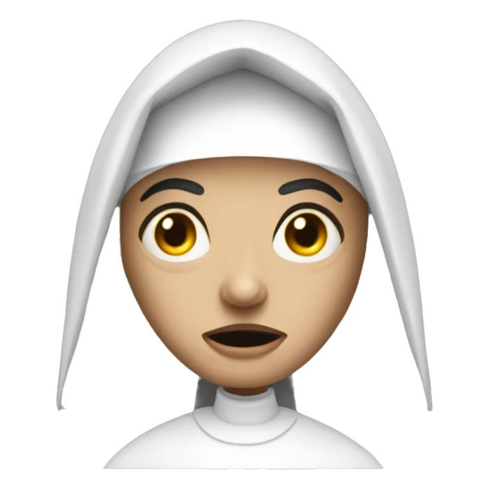 evil scary nun from the horror movie nun. face only. sticker