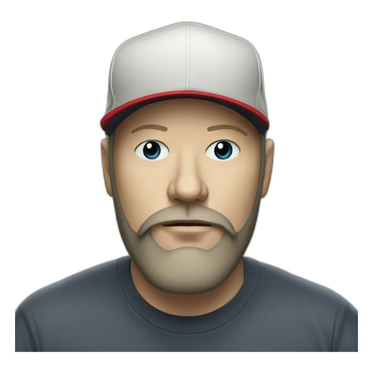 A man look like Fred Durst from limp bizkit with a moustache  sticker