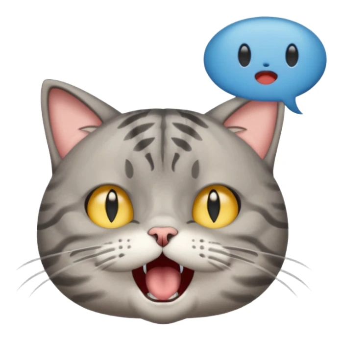 Cat meme, a gray tabby cat holding its head and screaming, with its eyes closed and mouth open, looking annoyed sticker