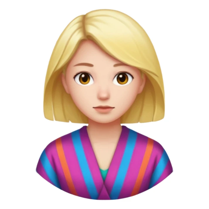 une personne joli de face dans un rond  sticker