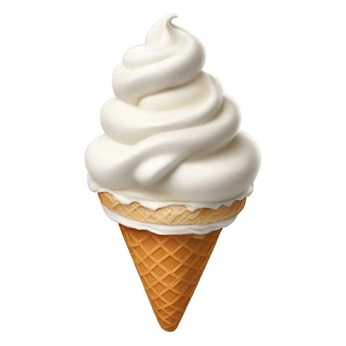 Ice cream cone huge whipped cream sticker