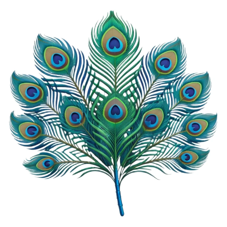 Peacock feather sticker