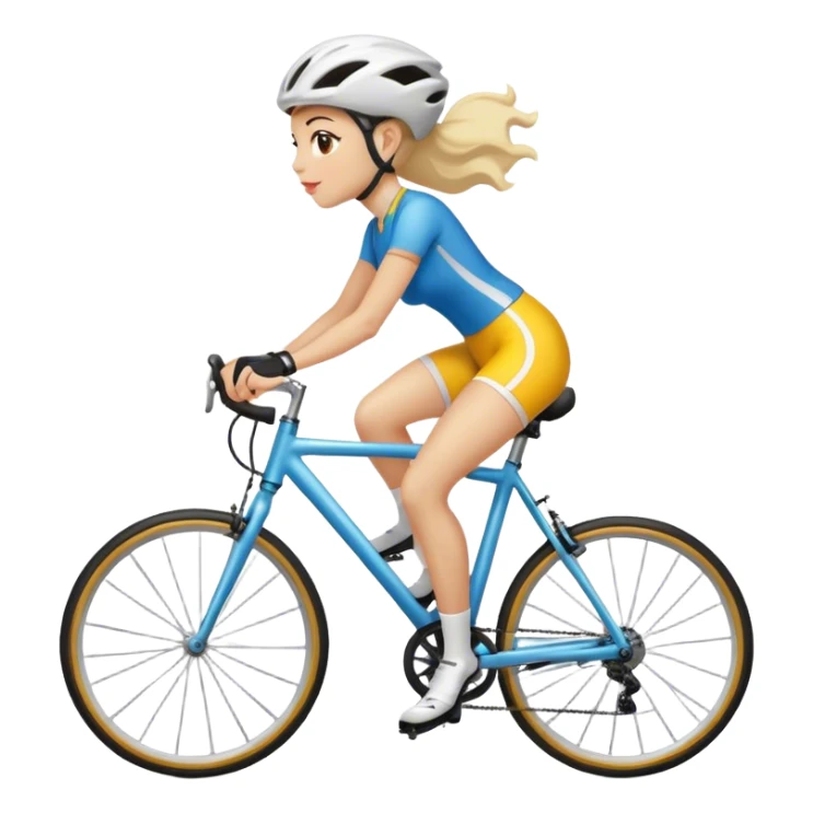 Girl cycling  sticker