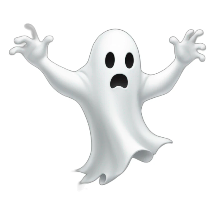 ghost blasting out of a wall and ejecting a spray of greyish white milky substance from lower torso in all directions sticker