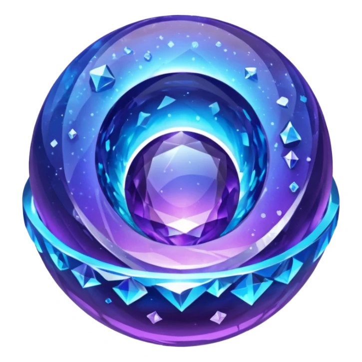 planet, Crystal Planet, surface covered in glowing crystals, have ring sticker