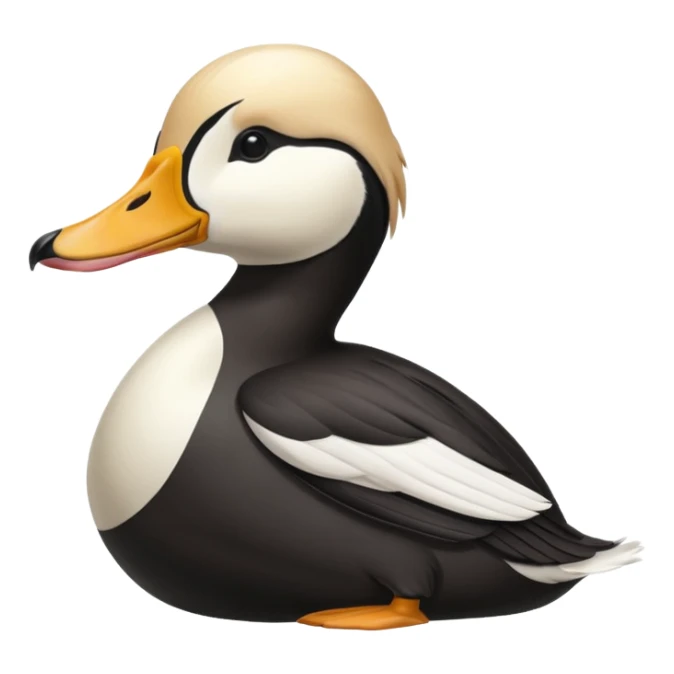 Can I get a king eider in the style of an apple emoji sticker