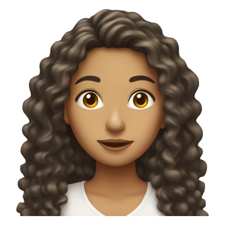 Latina with long curly hair  sticker