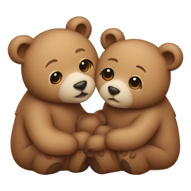 Cute little bears couple in love sticker