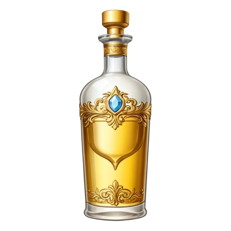 a golden bottle of vodka sticker