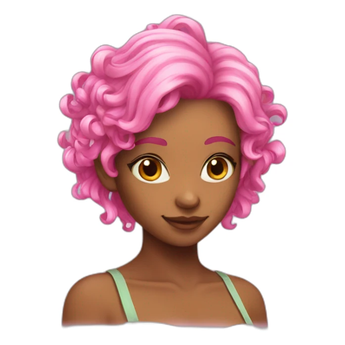 pink hair fae sticker