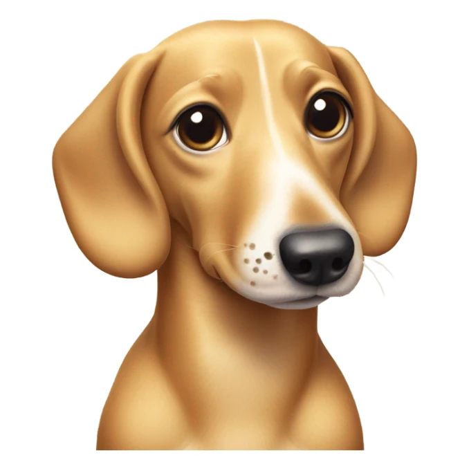 Light blonde weiner dog with white patch of freckles on chest sticker