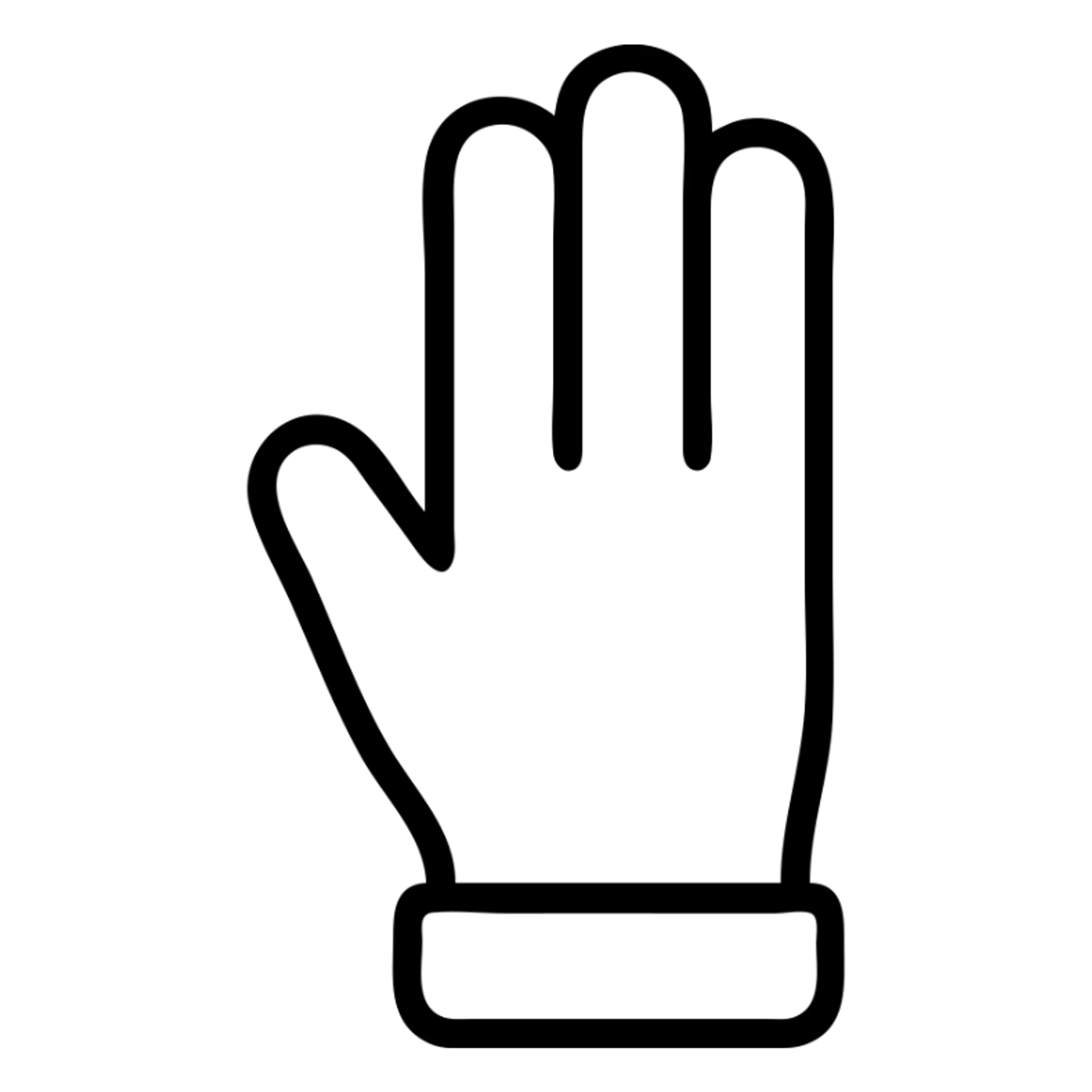 white glove, simple and clear design sticker