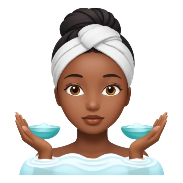 Black girl spa treatment  sticker
