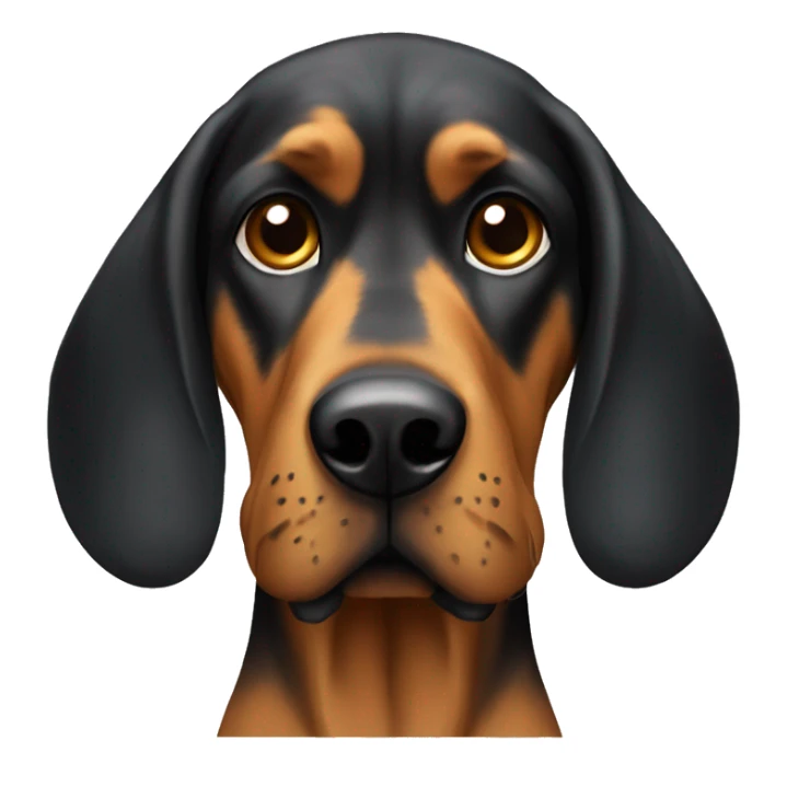 Black and tan bloodhound sticker
