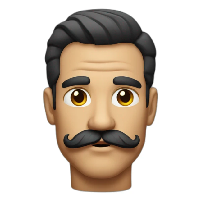 Muscle mustache expressive Cuban man sticker