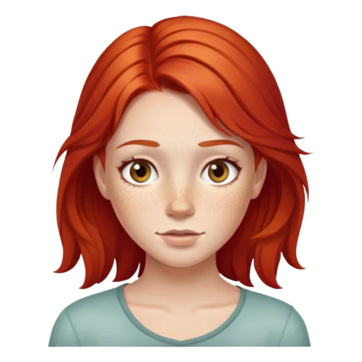 Girl with red hair  sticker