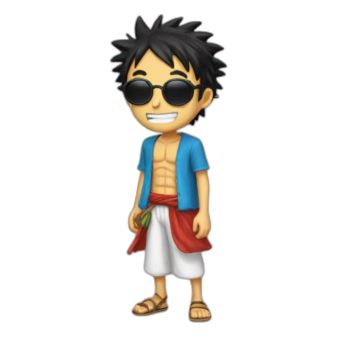 Luffy muslim sunglasses sticker