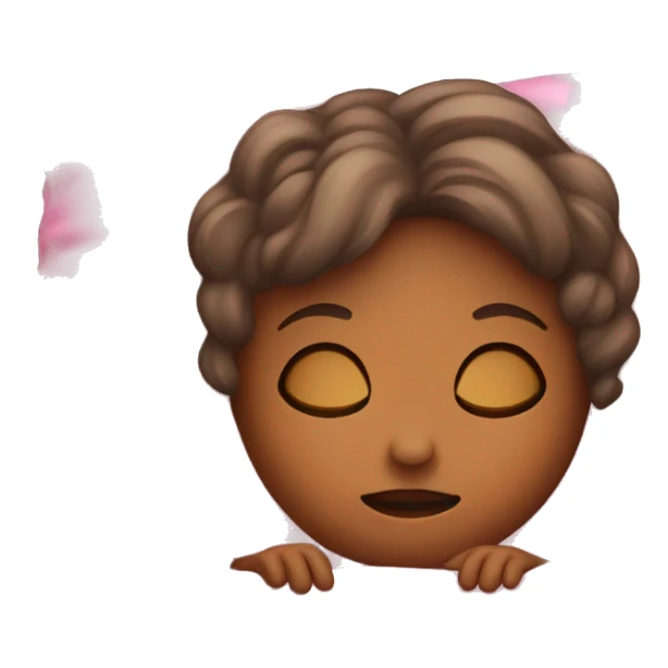 girl sleep in her pink bed sticker