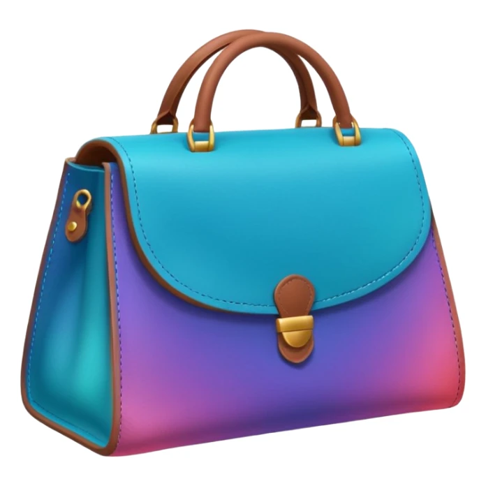 Coins inside brown leather bag, make bag always brown  color

Change coins color in in gradient of turquoise, blue, pink, purple, and coral sticker