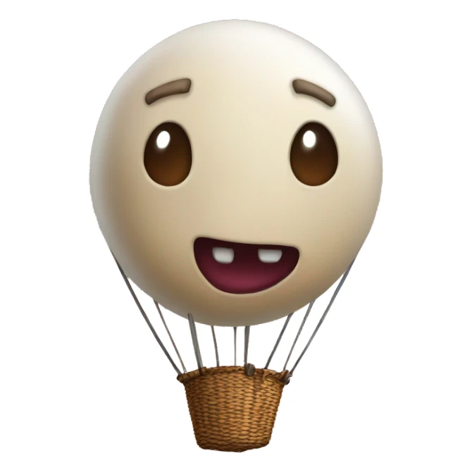 Ghast hot air balloon with piglin sticker