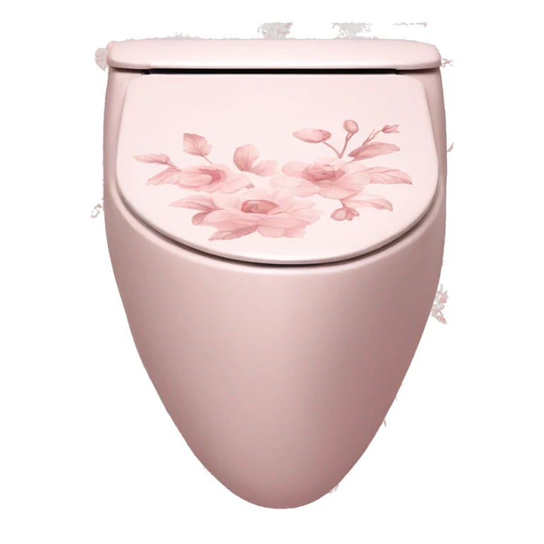 Light pink floral toilet seat  sticker