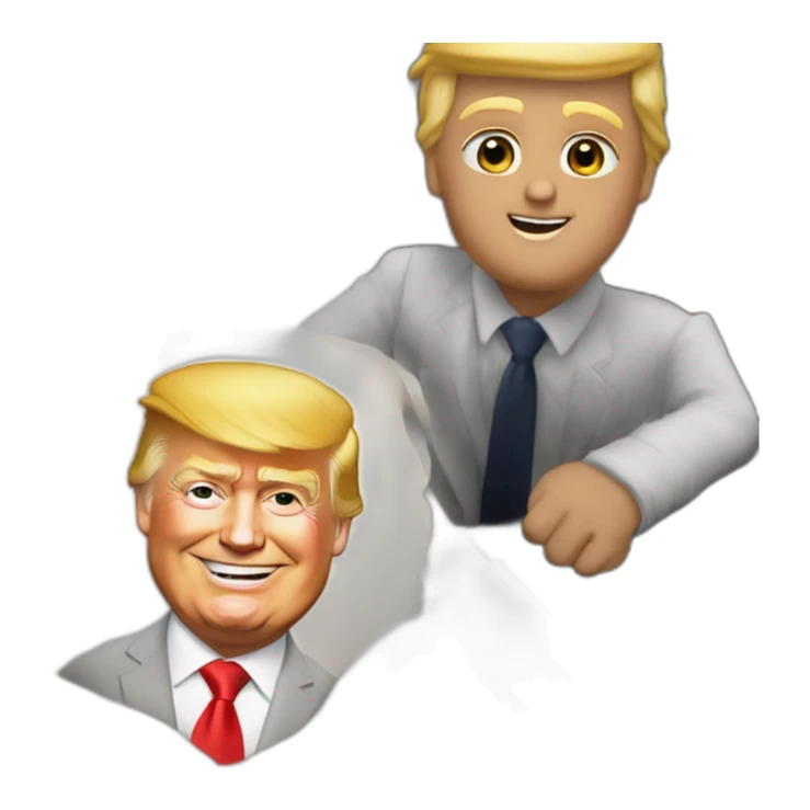 donald trump fait un doit d'honneur sticker