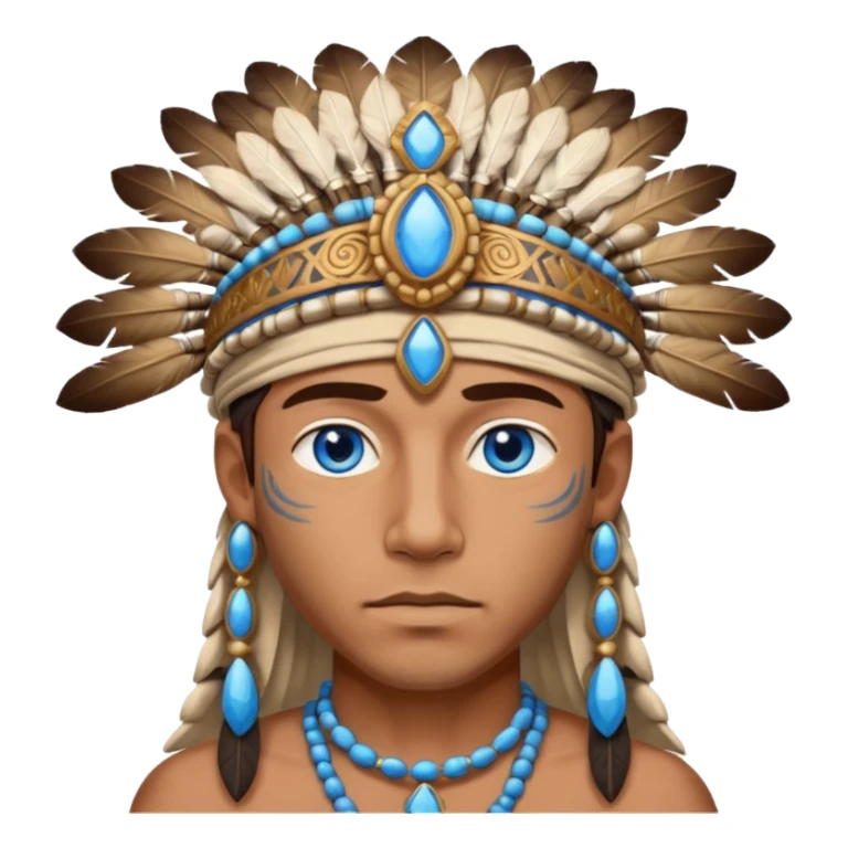blue eyed desert tribe man sticker