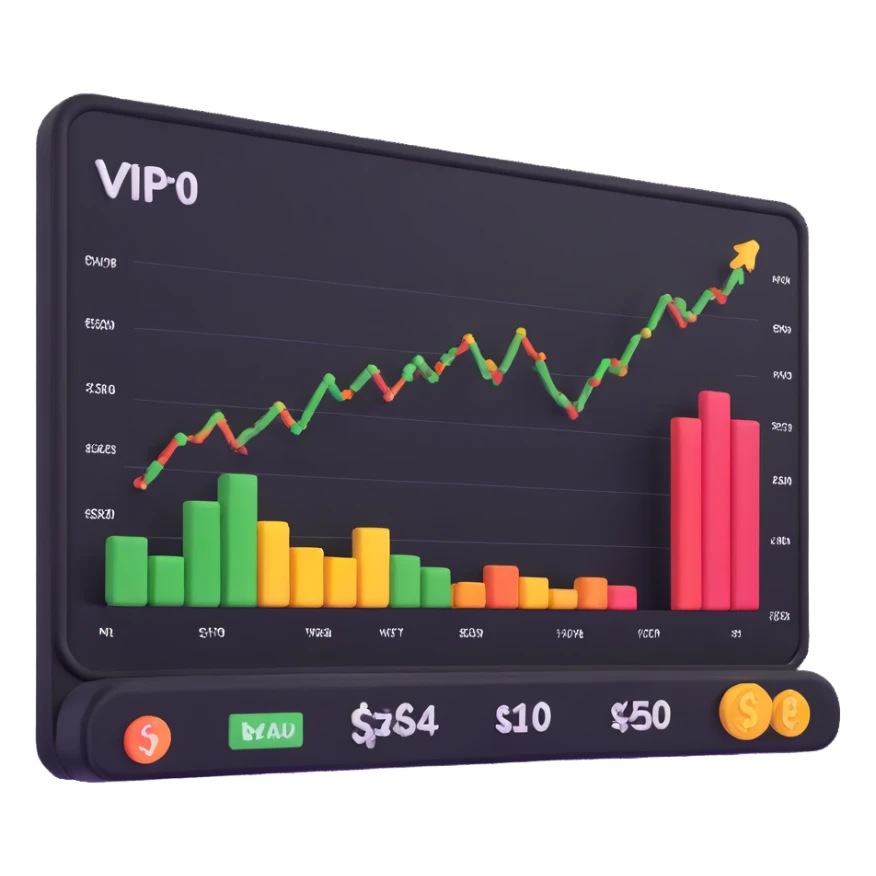 price analysis dashboard with euro dollar pound yen currency symbols sticker
