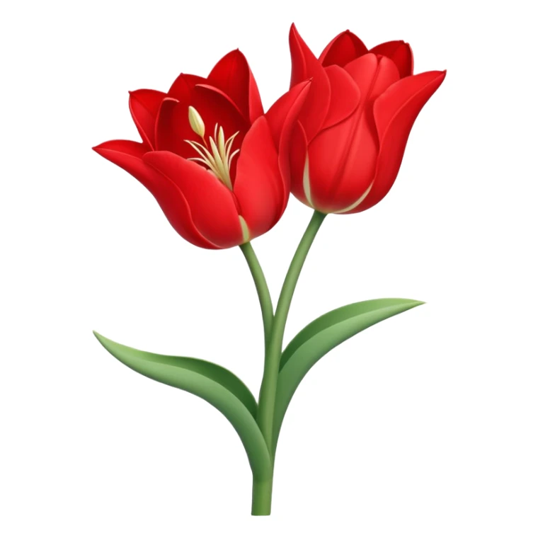 tulip flower entwined with an amaryllis flower sticker
