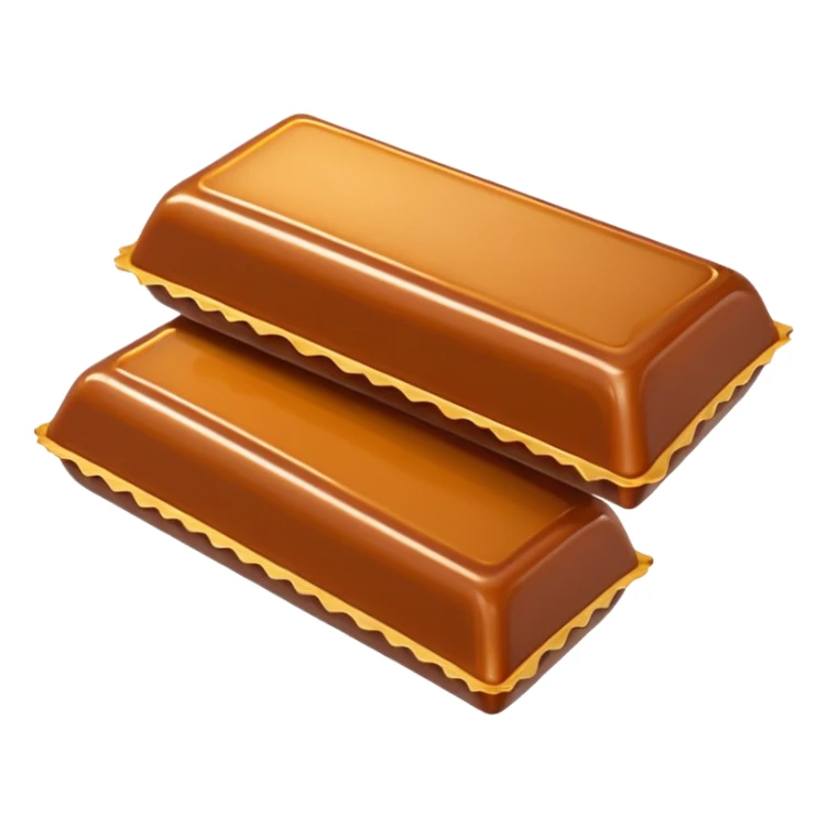Carambar candy bar unwrapped, caramel visible, simple, bright colors sticker