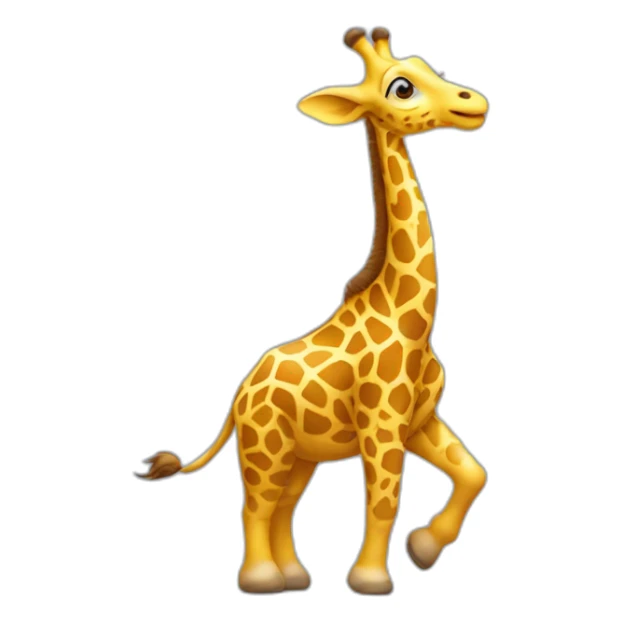 Girafe qui danse sur un éléphant  sticker