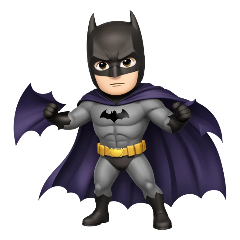 Batman superhero with cape and cowl, dark knight detective pose sticker