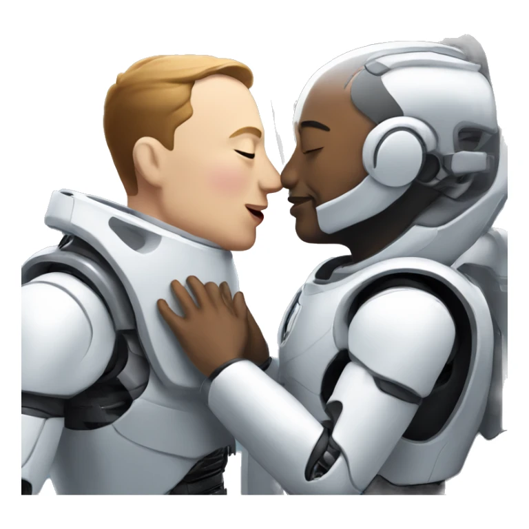elonmusk kissing his bot sticker