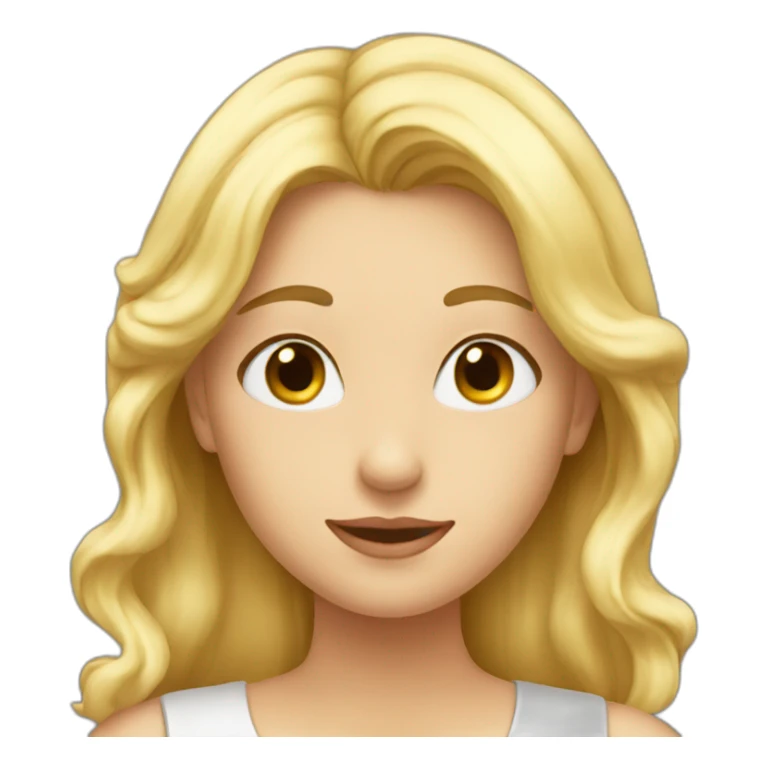 blond girl in love with her boyfriend sticker