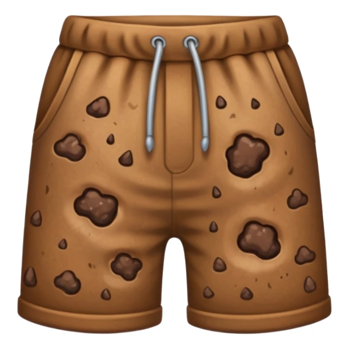 Poop wearing shorts sticker