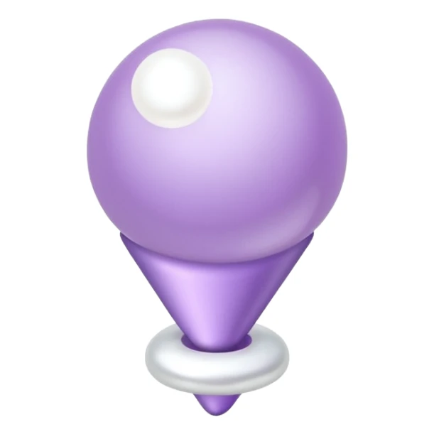 lilac push pin for office wall notes with pearl in the middle sticker