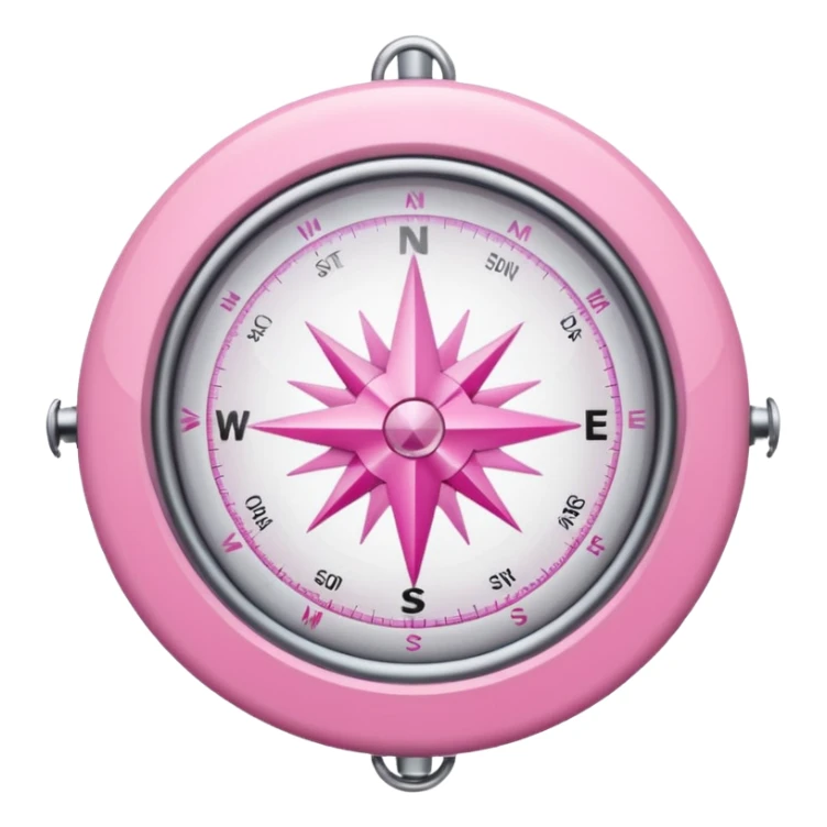 mix light pink dark pink and white girly internet compas sticker